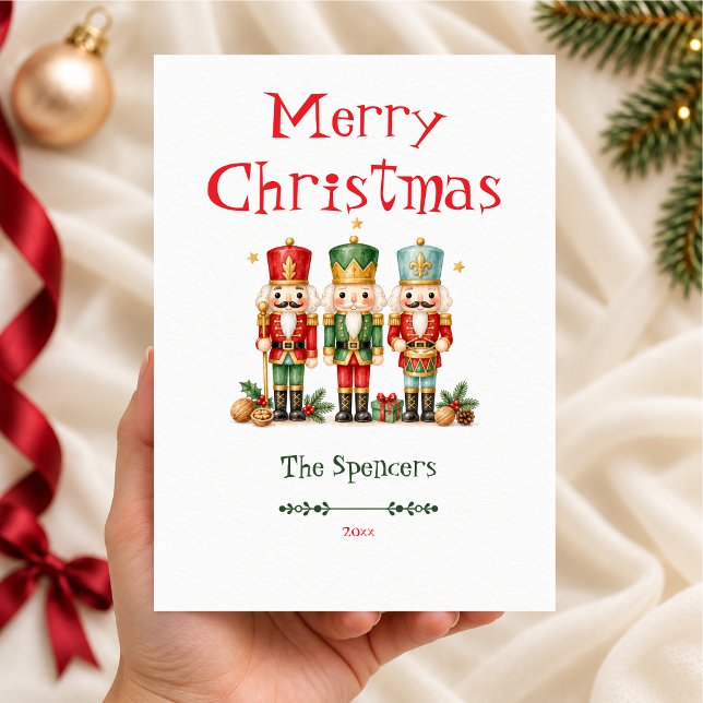 Cute Nutcracker Merry Christmas Card (Creator Uploaded)