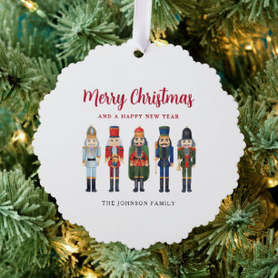 Cute Nutcracker Merry Christmas Tree Decoration Card