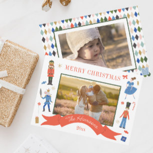 Cute Nutcracker Photo Christmas Holiday Card