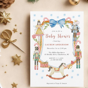 Cute Nutcracker soldiers Christmas Baby Shower  Invitation