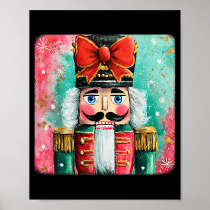 Cute Nutcracker Xmas Bows Christmas Pjs Girl Women Poster