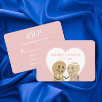 Cute Nuts About Each Other Pink Whimsical Wedding