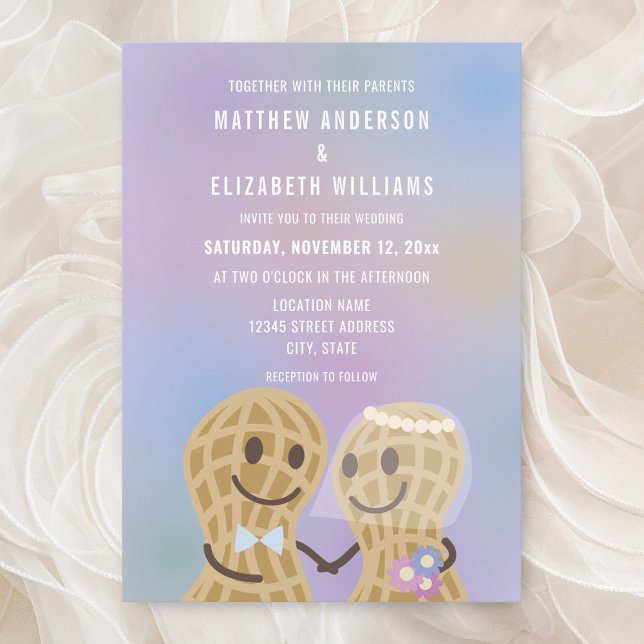 Cute Nuts About Each Other Wedding Engagement Invitation (Creator Uploaded)