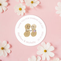 Cute Nuts About Each Other Wedding Thank You Favou