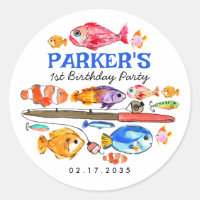 Cute O-Fish-al Reel Fun Gone Fish Fishing Birthday