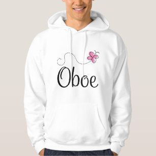 Cute Oboe Pink Butterfly Hoodie