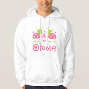 Cute Oboe Pink Ladybugs Hoodie