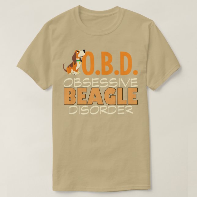 Cute Obsessive Beagle Disorder T-Shirt (Design Front)