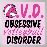 Cute Obsessive Volleyball Disorder Pink Player