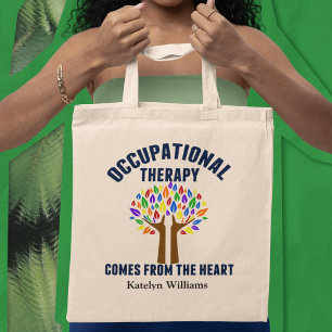 Cute Occupational Therapy Tree Personalised Tote Bag