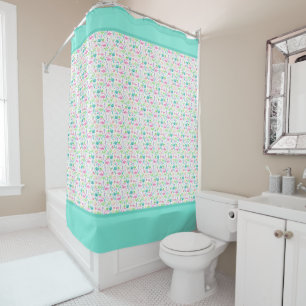 Cute Ocean Blue Green Fish Shower Curtain