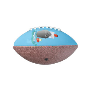 Cute ocean liner ship tug cartoon illustration football