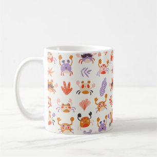 Cute Ocean Sea Friends Coral Crab Watercolor Coffee Mug