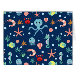 Cute Ocean Sea Life Pattern