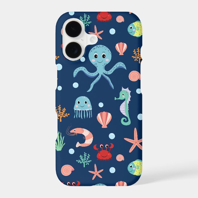 Cute Ocean Sea Life Pattern (Back)