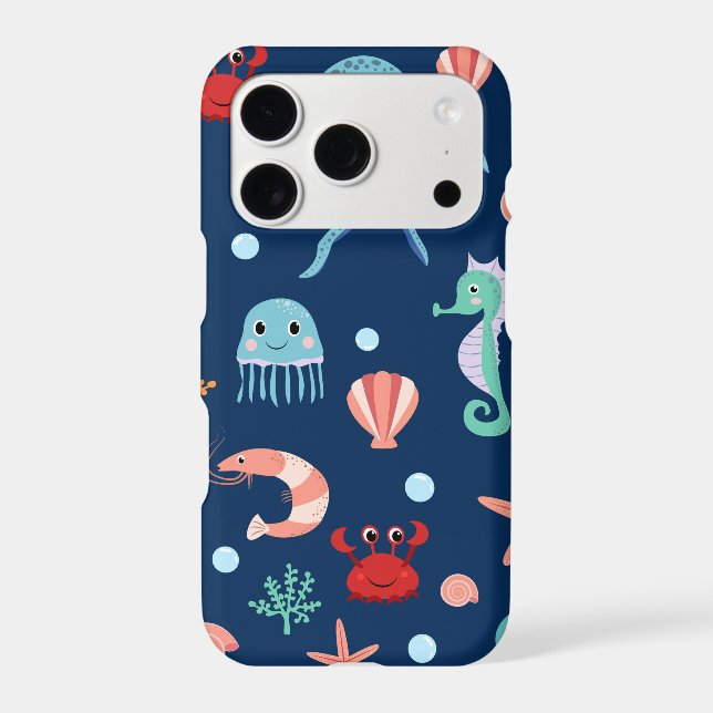 Cute Ocean Sea Life Pattern (Back)