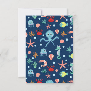Cute Ocean Sea Life Pattern