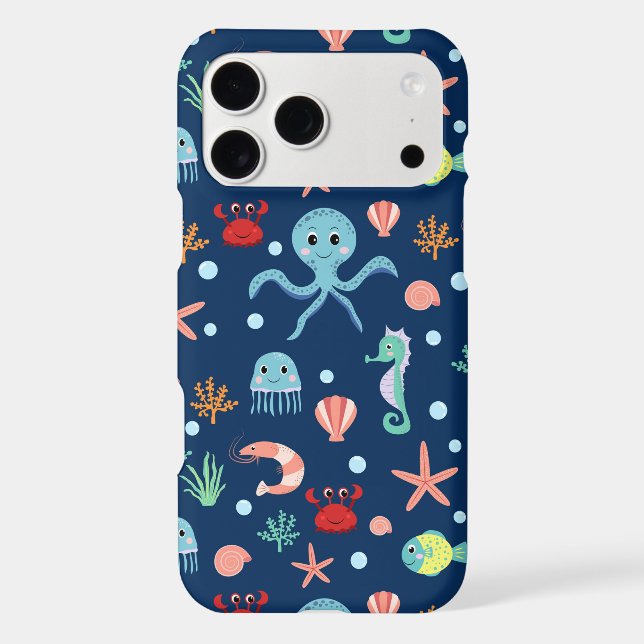 Cute Ocean Sea Life Pattern (Back)