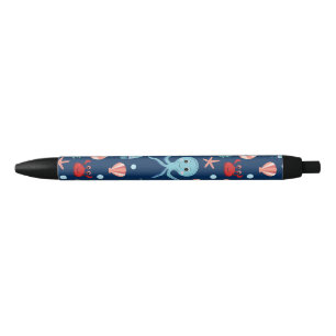Cute Ocean Sea Life Pattern Black Ink Pen