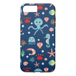 Cute Ocean Sea Life Pattern Case-Mate iPhone Case
