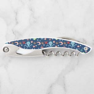 Cute Ocean Sea Life Pattern Corkscrew