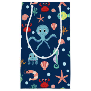Cute Ocean Sea Life Pattern Small Gift Bag
