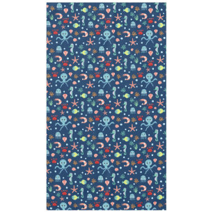 Cute Ocean Sea Life Pattern Tablecloth