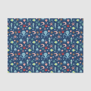 Cute Ocean Sea Life Pattern Tissue Paper