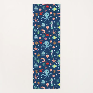 Cute Ocean Sea Life Pattern Yoga Mat