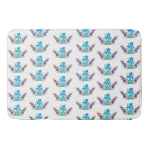 Cute Ocean Sea Octopus colourful  Bath Mat