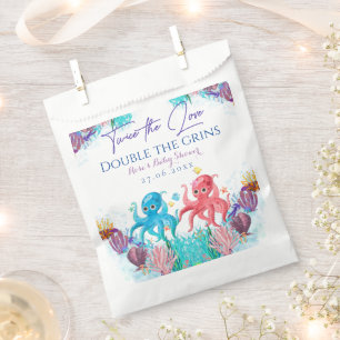 Cute Ocean Sea Twin Octopus Baby Shower Party Favour Bags