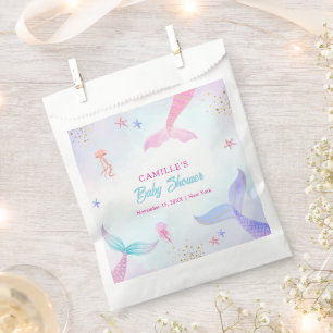Cute Ocean Summer Mermaid Tail Baby Shower Favour Bags