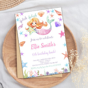 Cute Ocean-Themed Party Card for Girls