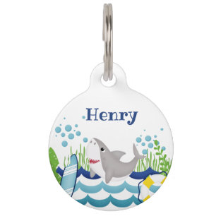 Cute Ocean Tropical Theme Pet ID Tag