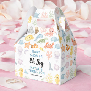 Cute Ocean Under the Sea Animal Baby Shower Favour Box