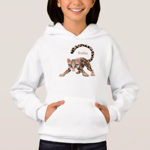 Cute ocelot cartoon illustration