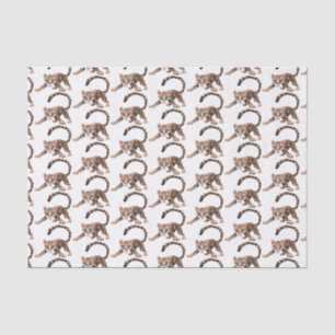 Cute ocelot cartoon illustration tissue paper