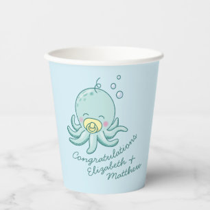 Cute Octopus Baby Shower Kawaii Paper Cups