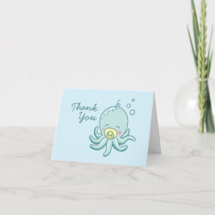 Cute Octopus Baby Shower Kawaii Thank You