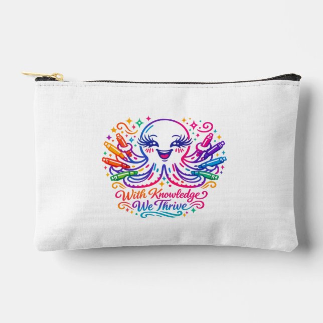 Cute Octopus Back to School Pencil Case Accessory Pouch (Front)
