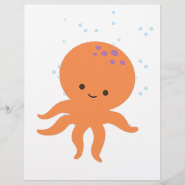 Cute Octopus Cartoon (Front)