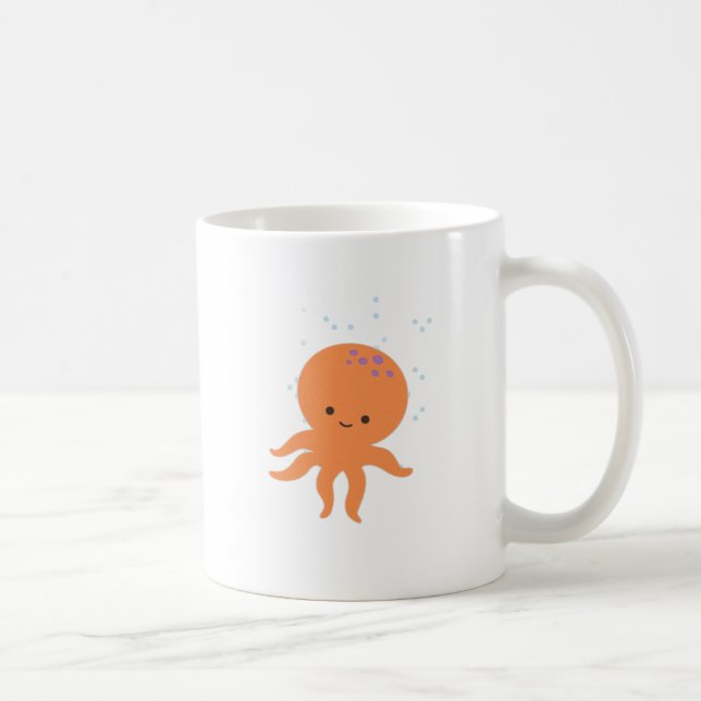 Cute Octopus Cartoon Coffee Mug (Right)