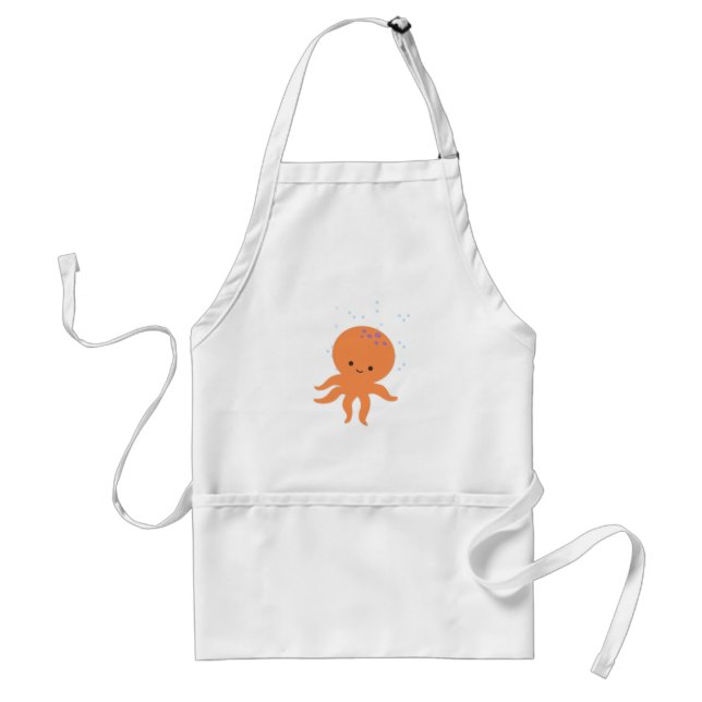 Cute Octopus Cartoon Standard Apron (Front)