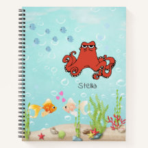 Cute Octopus Colourful Sketchbook Kids