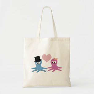 Cute Octopus Couple Tote Bag
