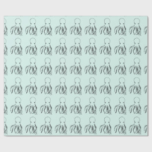 Cute Octopus Illustration Wrapping Paper