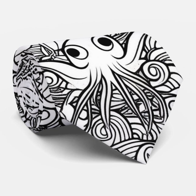 Cute Octopus in Seaweed Tie (Rolled)