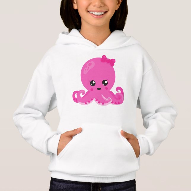 Cute Octopus, Little Octopus, Baby Octopus, Hearts (Front)