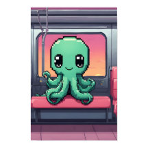 Cute Octopus on a Sunset Subway Ride