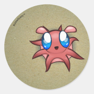 Cute octopus on the seafloor stickers